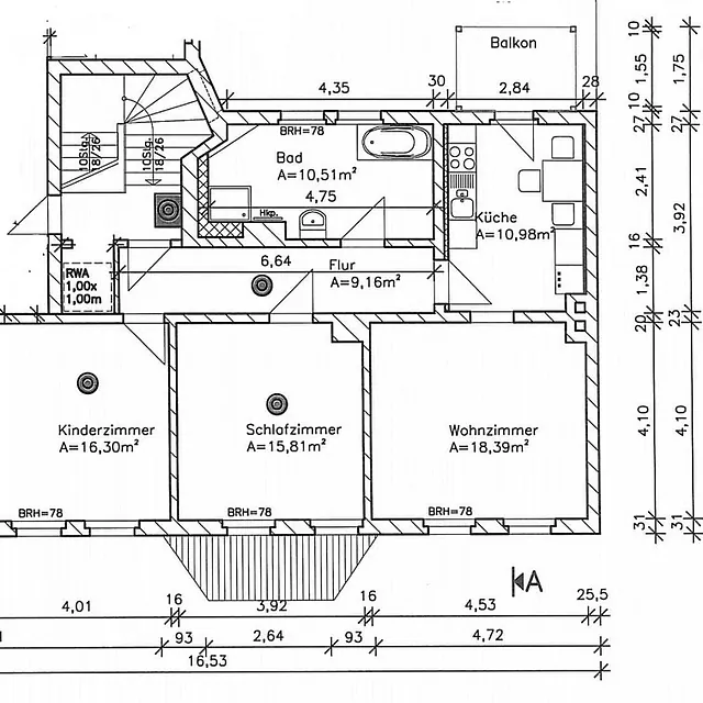 Dachgeschosswohnung mit Balkon – Ernst-Toller-Straße 17
